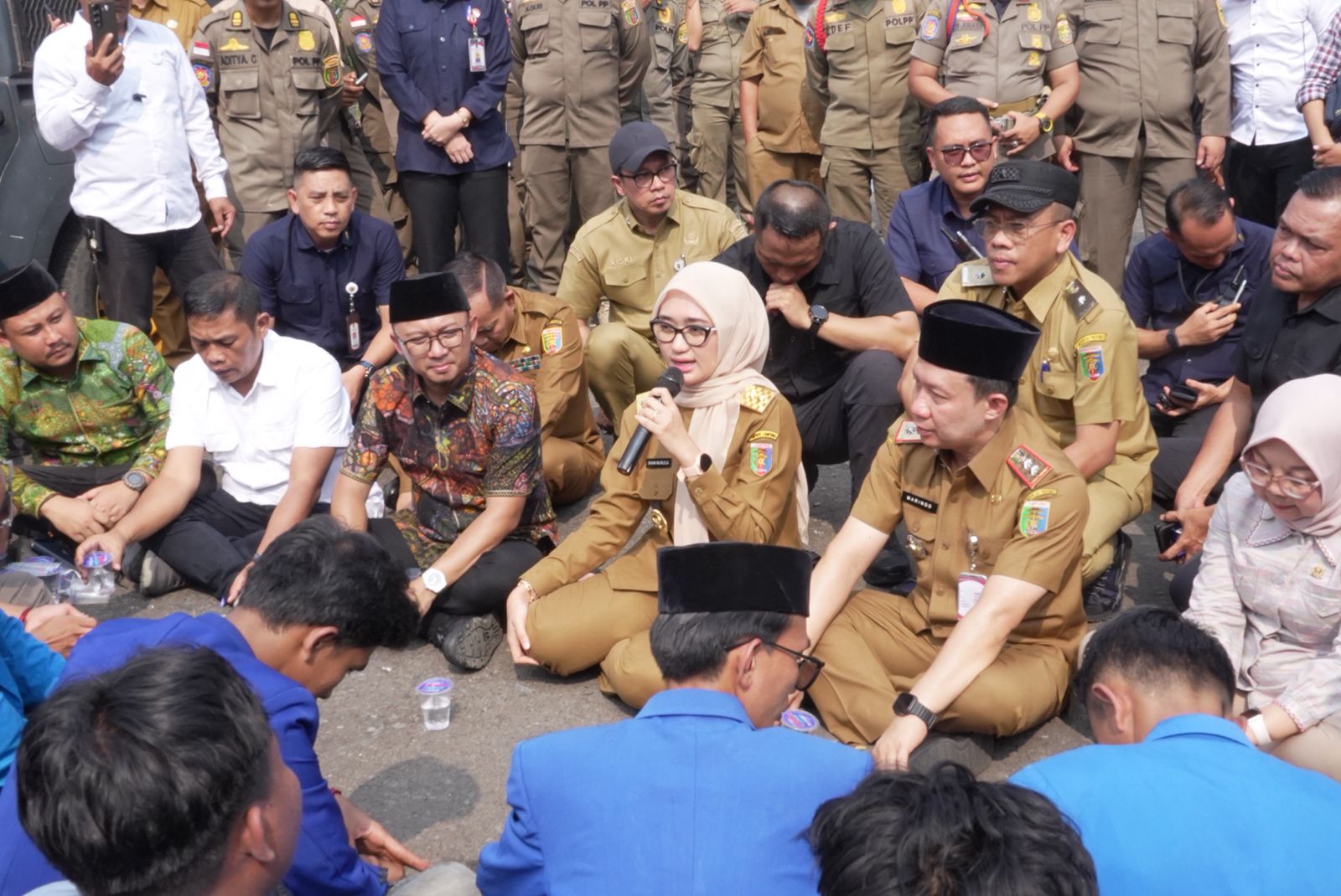Wagub Jihan Temui Massa Aksi Mahasiswa, Pemprov Lampung Kawal Aspirasi ke Pemerintah Pusat